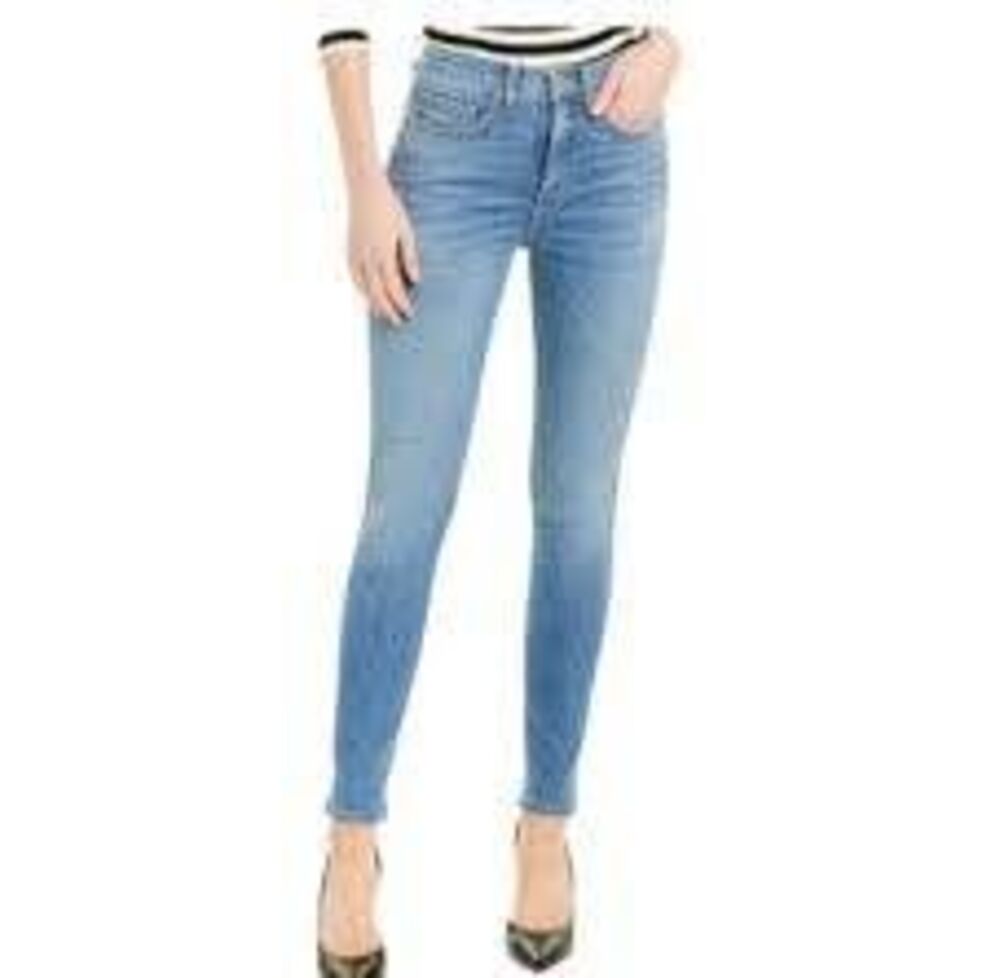 Veronica Beard Kate 10" Skinny Retro Blue Jeans 24 Designer Luxury Minimalist